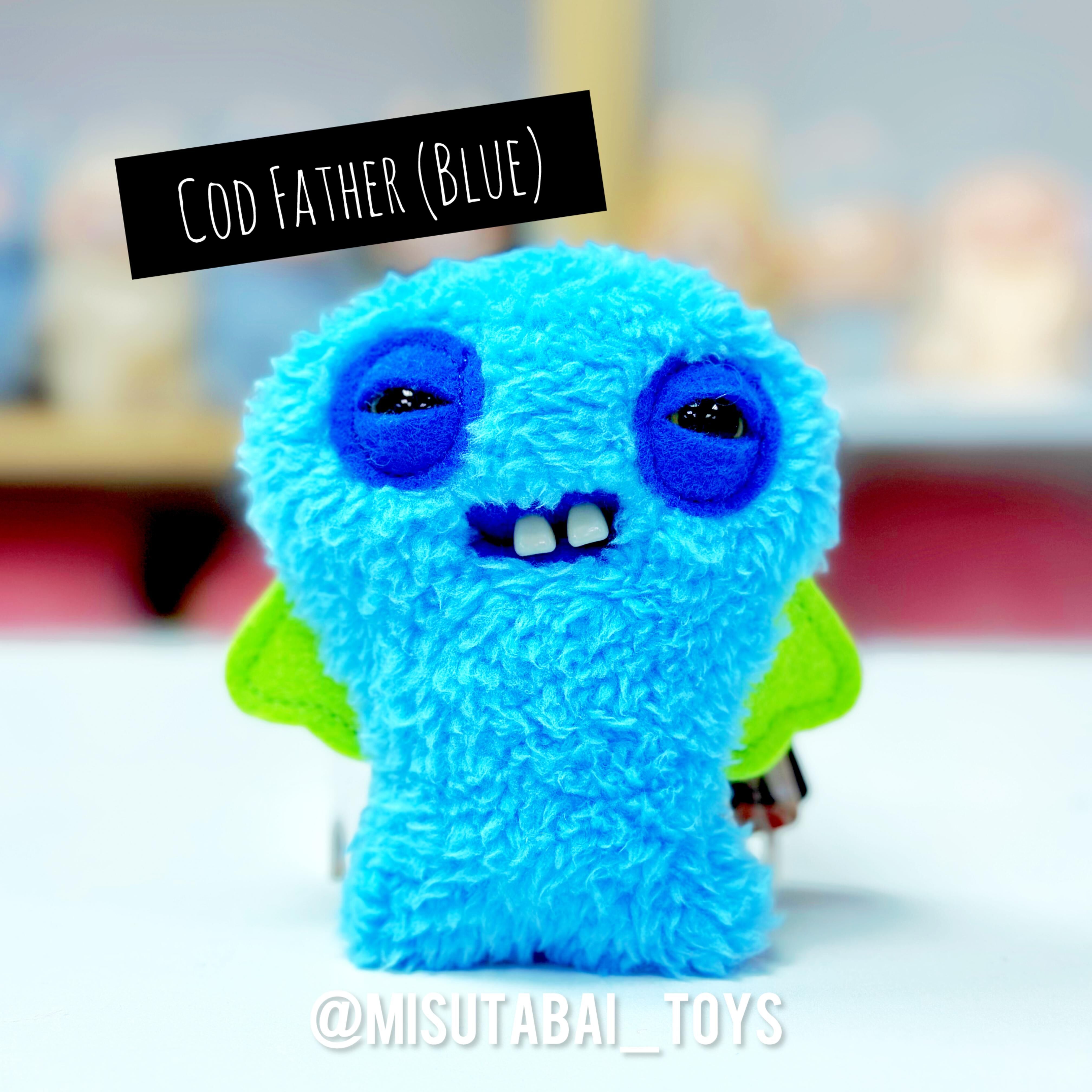 FG74225  FUGGLER KEY RING S5- COD FATHER (BLUE)