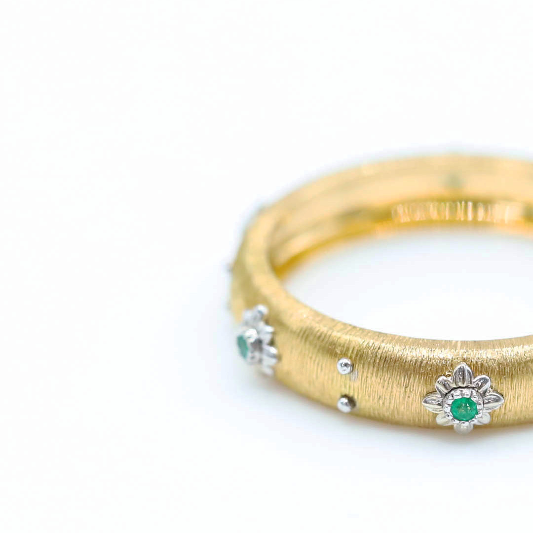 古典祖母綠戒指0.06ct/18k