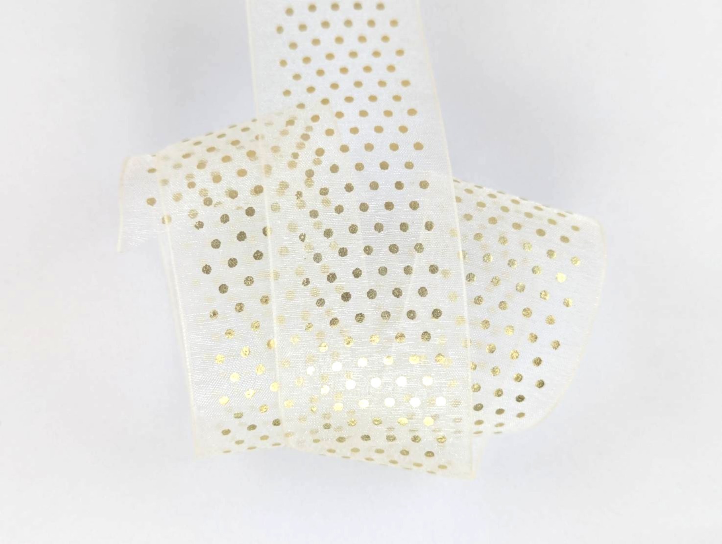 金銀大點點網紗/38mm