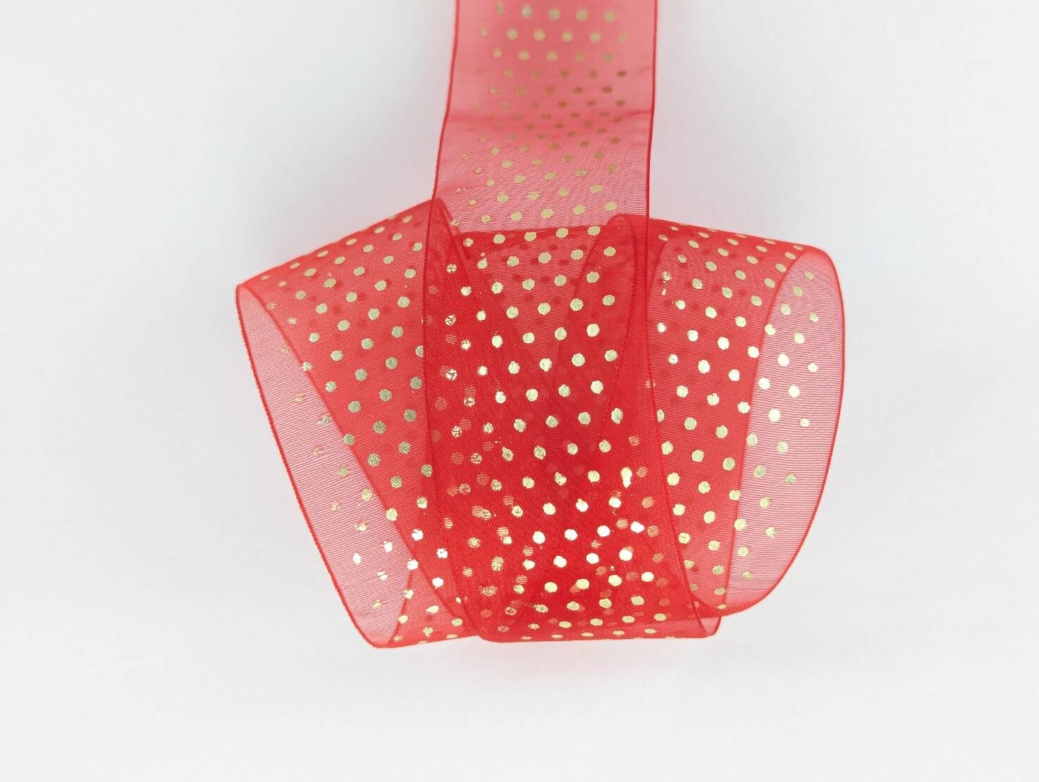 金銀大點點網紗/38mm