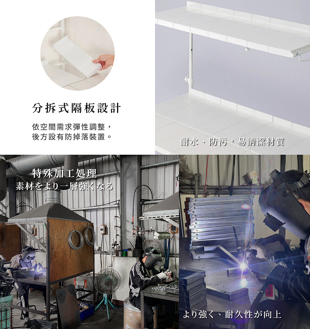 ⓂⒾⓉ臺灣製Elevate Laundry Series鋼製可伸縮雙層洗衣機置物架( 寬69～89×深55cm)