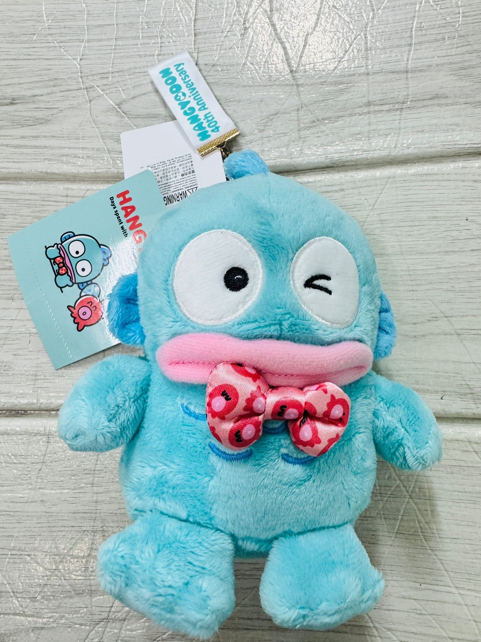 Hangyodon 水怪40週年小百合煲呔 掛款公仔