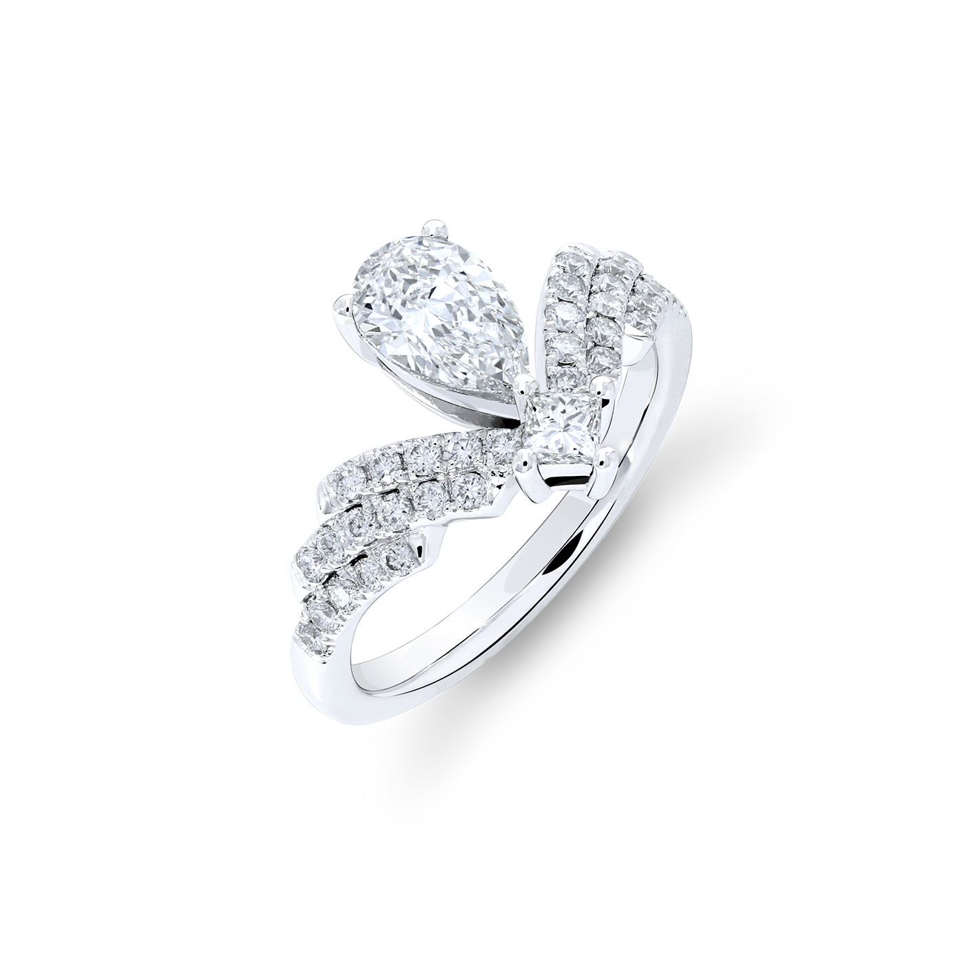 維多利亞之翼｜光輝－GIA1克拉水滴形鑽戒