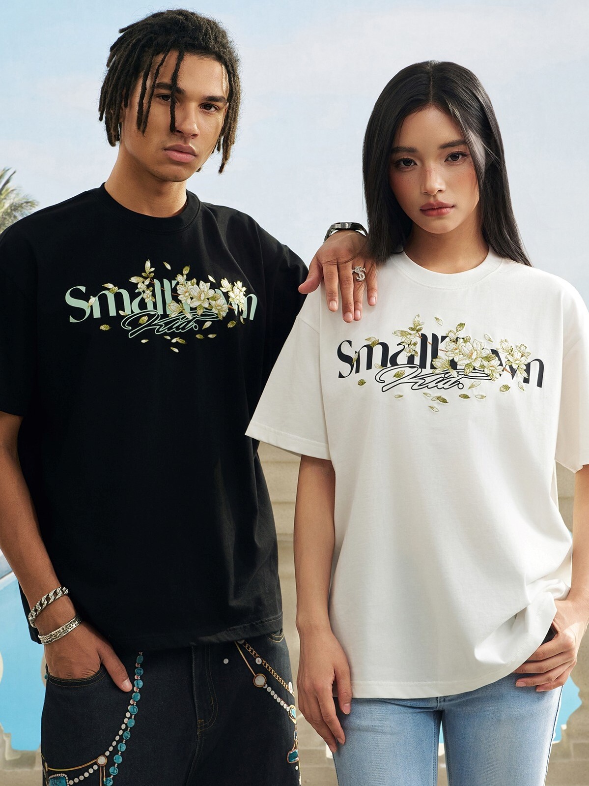 STK SmallTownKid 花漾小鎮 刺繡 短袖 T