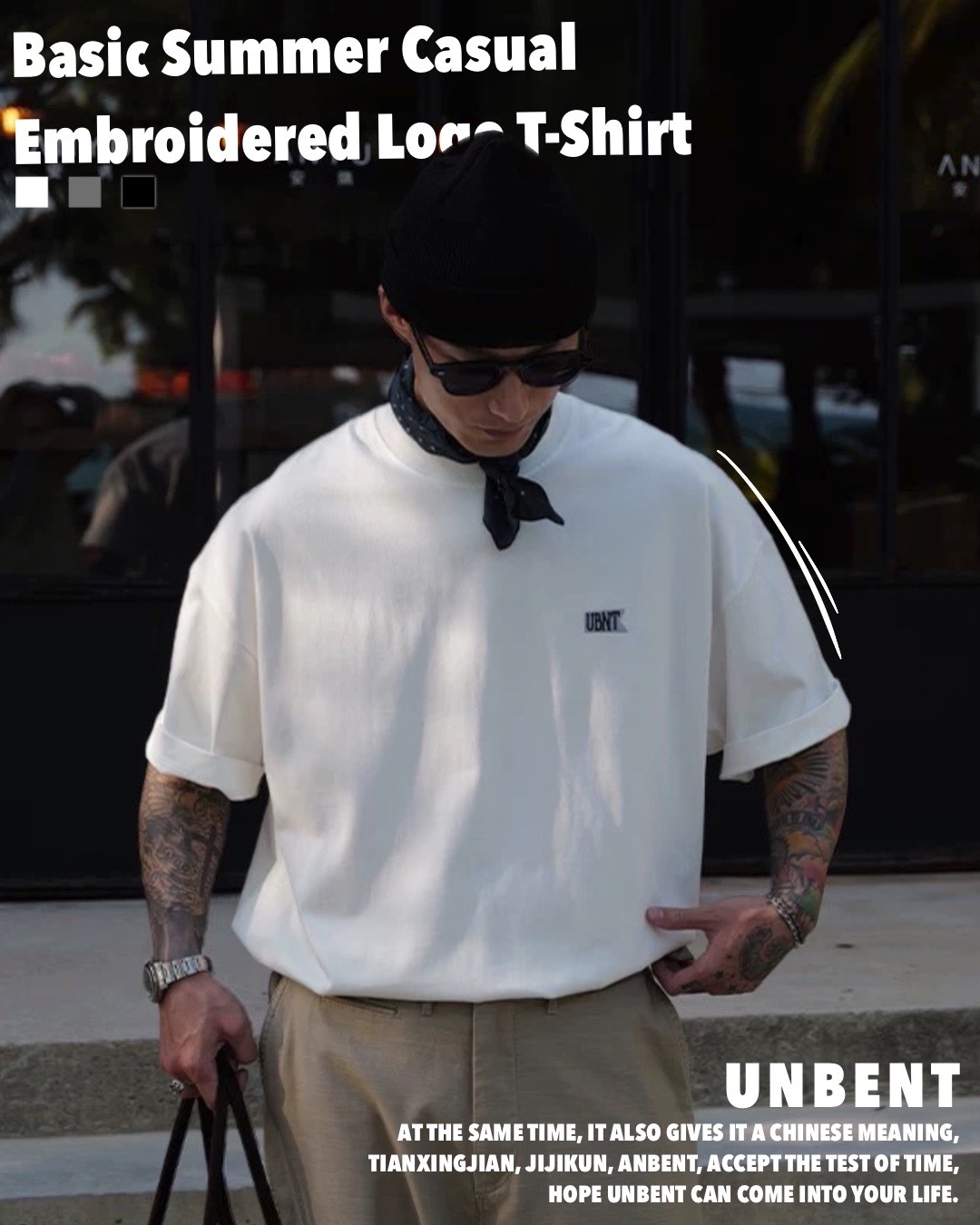 #預購 UNBENT 25SS 夏季新款 休閒百搭 刺繡LOGO 純棉短袖 三色