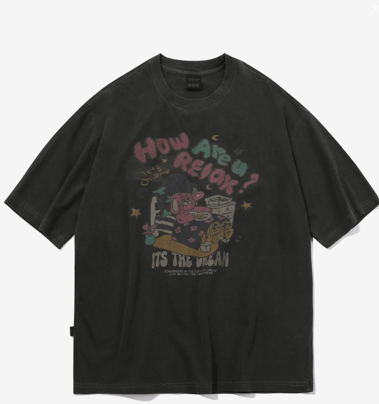 CPGN STUDIO / Relax Hoppi pigment short T-shirt / smokeblack /   JUL25