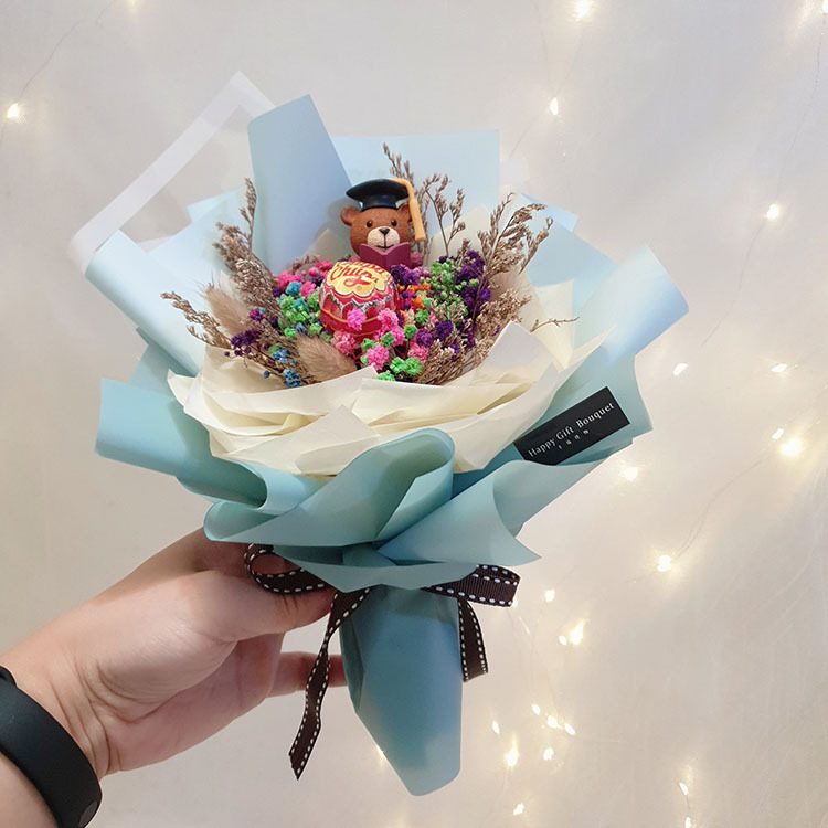 幼兒園畢業花束,送老師的花束,小花束,永生滿天星花束,Kindergarten graduation bouquet, bouquet for teachers, small bouquet, everlasting baby's breath