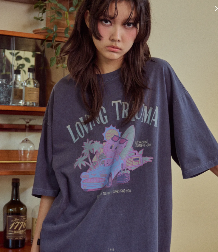 CPGN STUDIO / DRIVE CAT pigment short T-shirt / dark blue /   JUL25