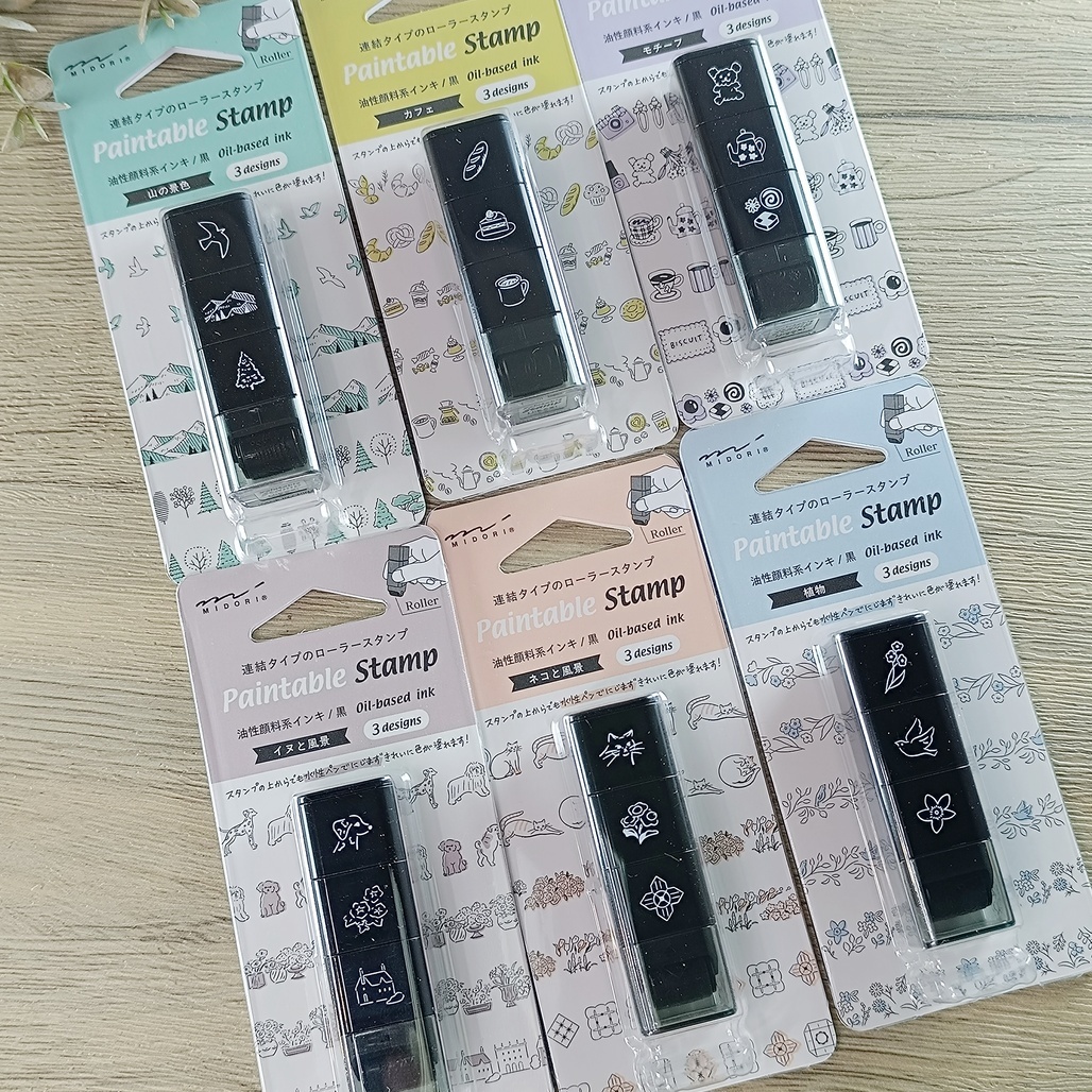 日本MIDORI．浸透滾輪印章 共六款