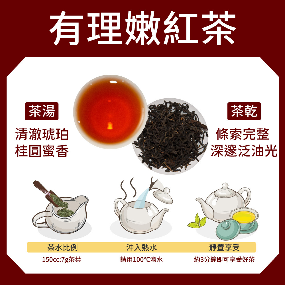 【限時A+B】梨山有理嫩紅茶 (100gx3包)