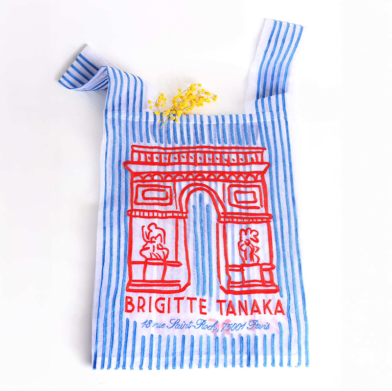 Brigitte Tanaka 巴黎意象-凱旋門烏干紗提袋