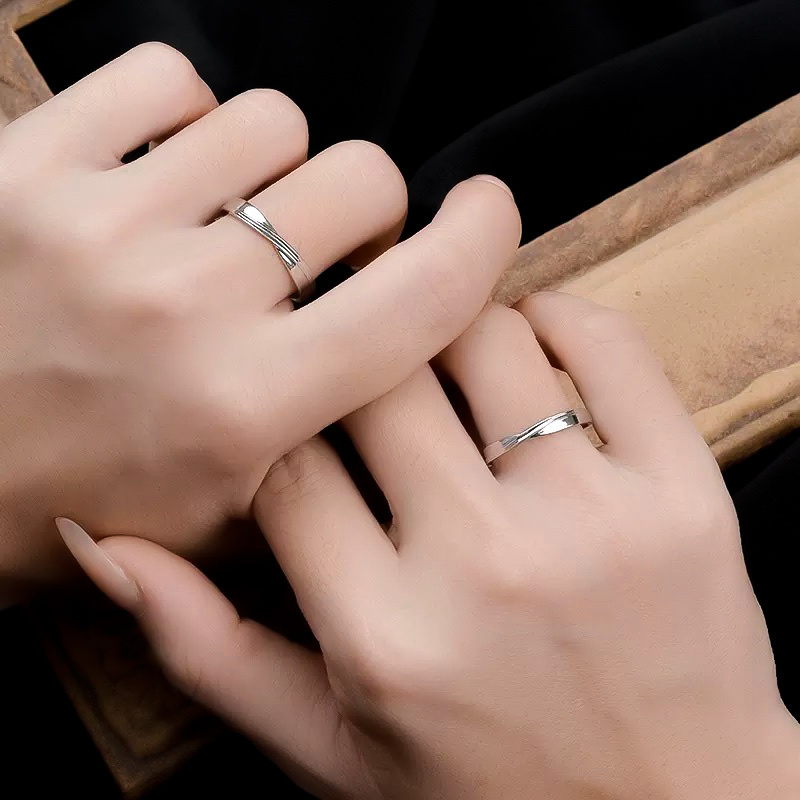 「長相廝守」情侶戒指 | S925純銀 | 免費刻字