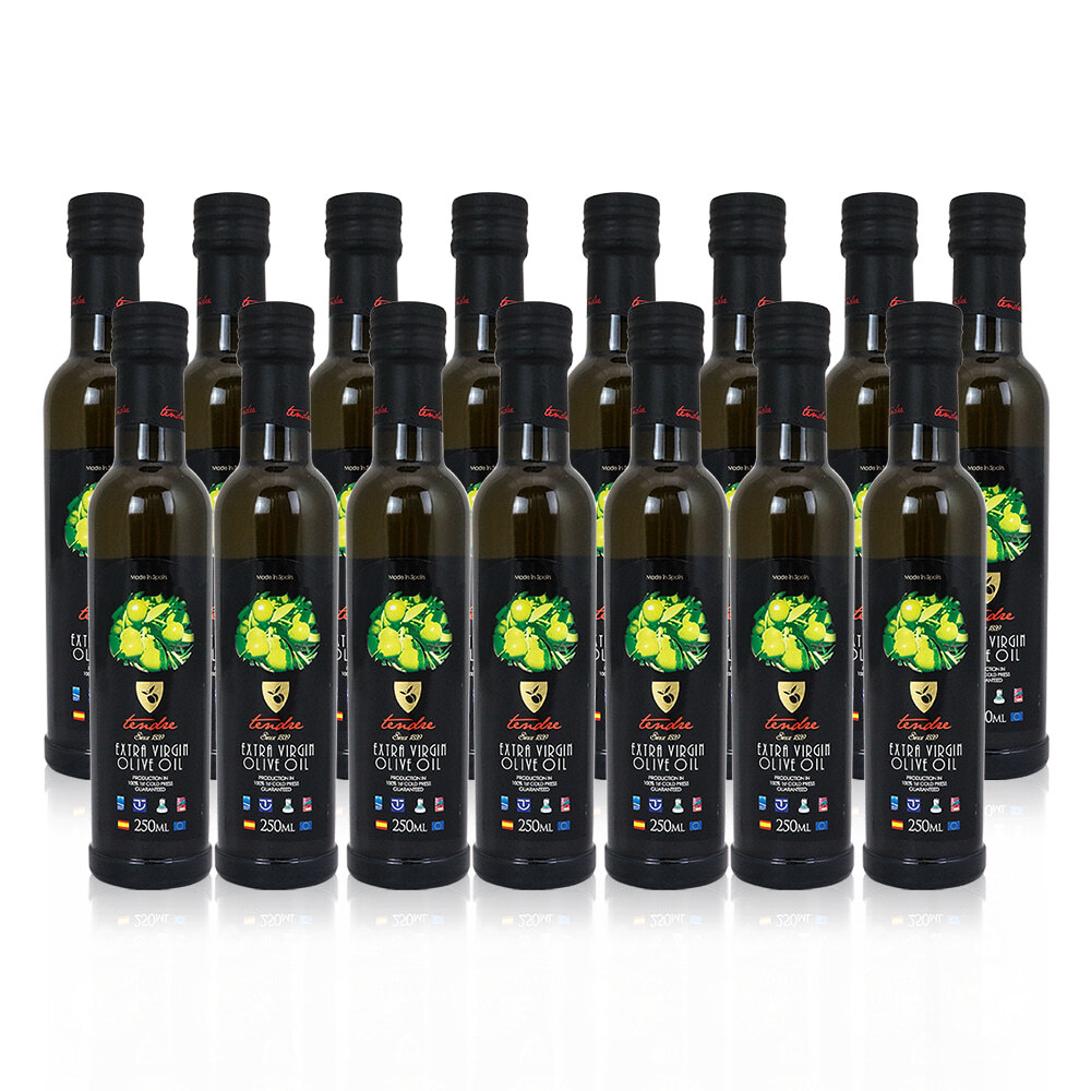 250mlx15瓶【Tendre 添得瑞】100%冷壓初榨頂級橄欖油