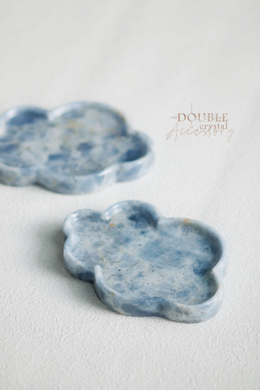 消磁雲朵盤．藍色解憂｜天然方解石｜