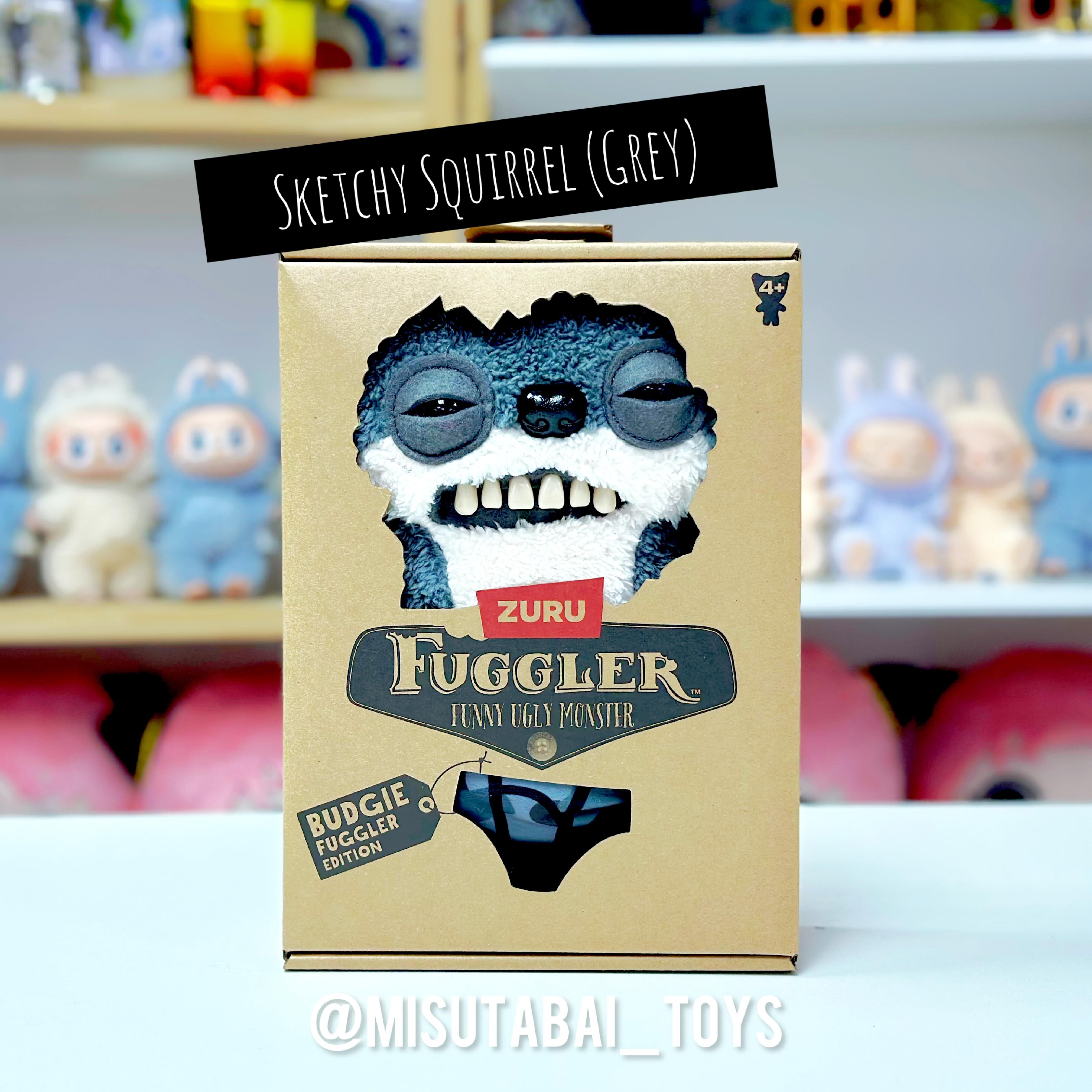 FG76236  FUGGLER BUDGIE- SKETCHY SQUIRREL (GREY)