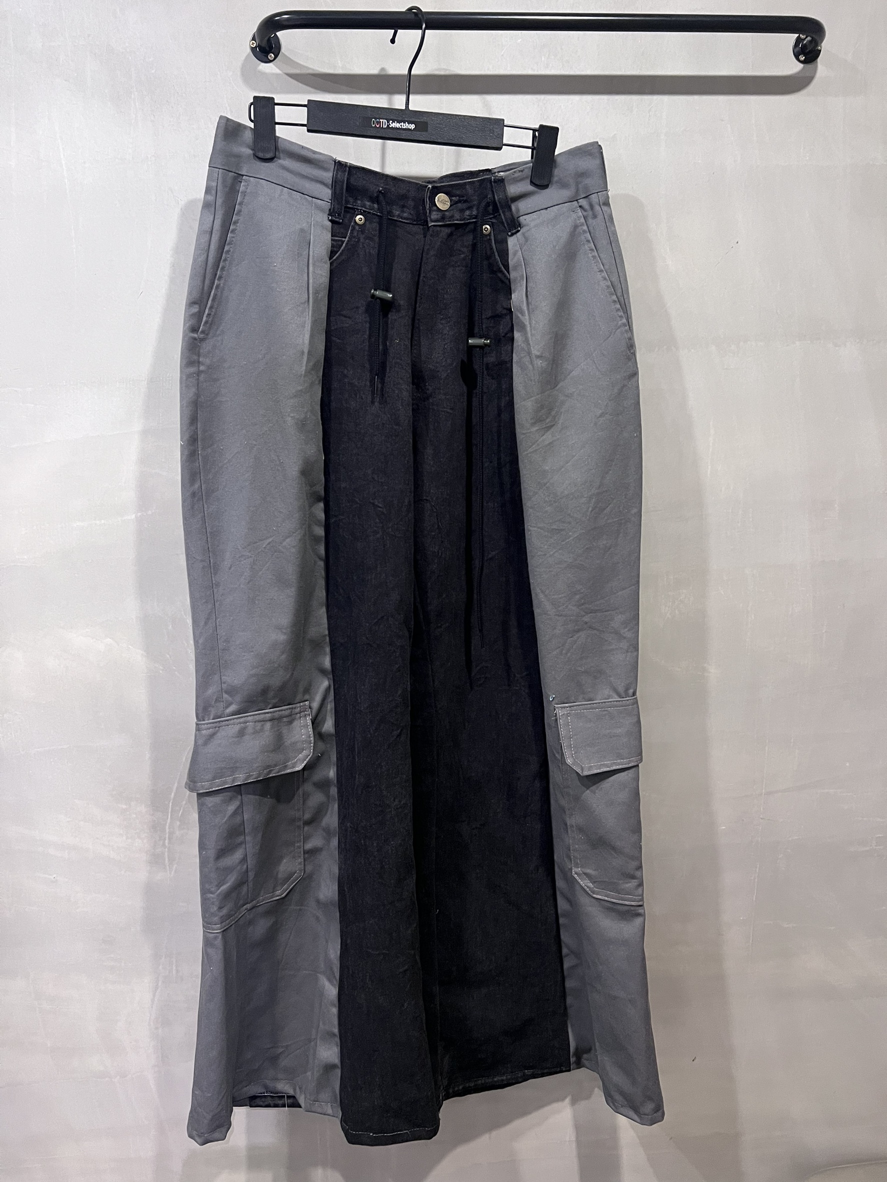 特殊剪裁拼接長褲