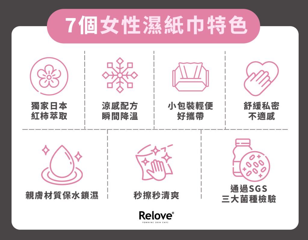 7個女性濕紙巾特色