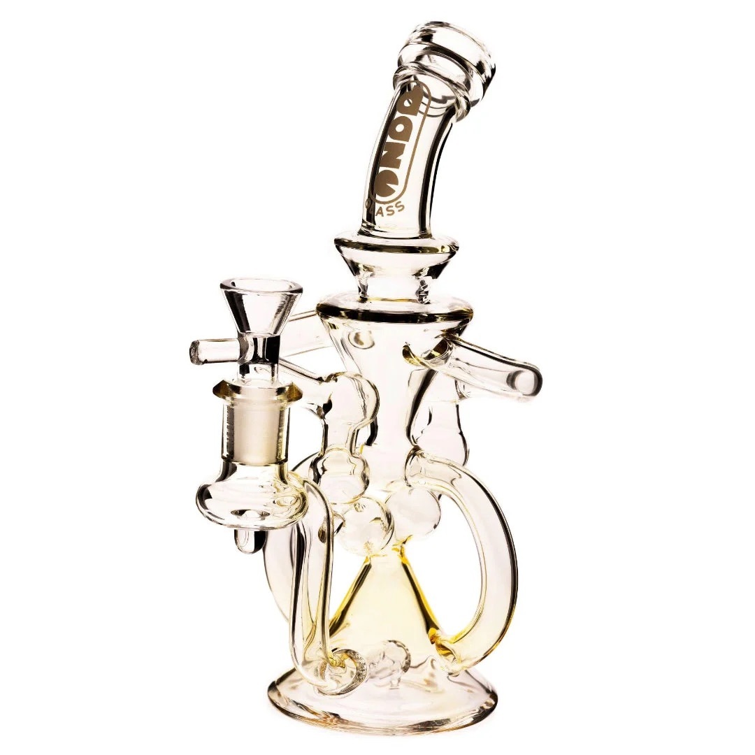 DAZE GLASS 9" FUMED RECYCLER BONG
