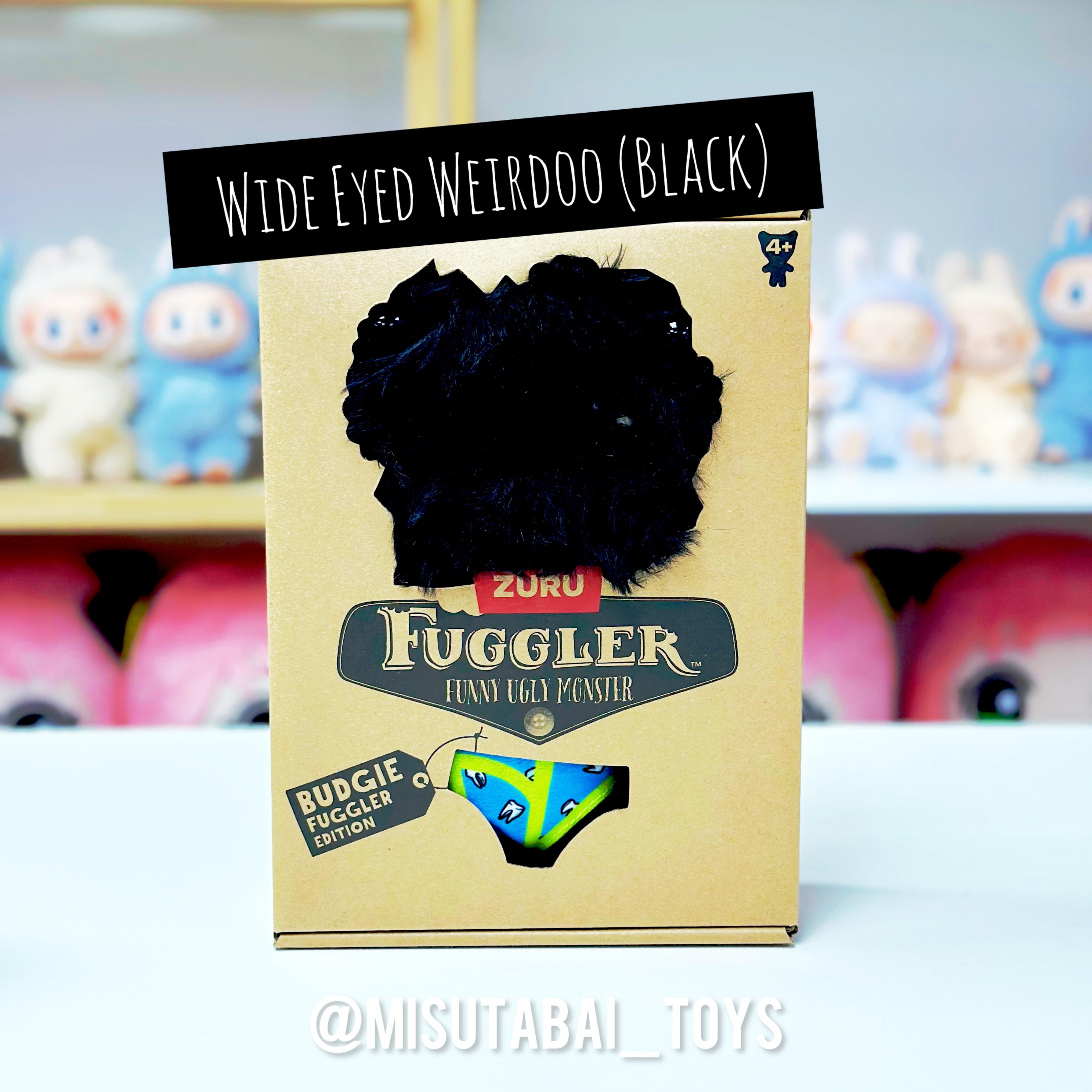 FG76120  FUGGLER BUDGIE- WIDE EYED WEIRDO (BLACK)