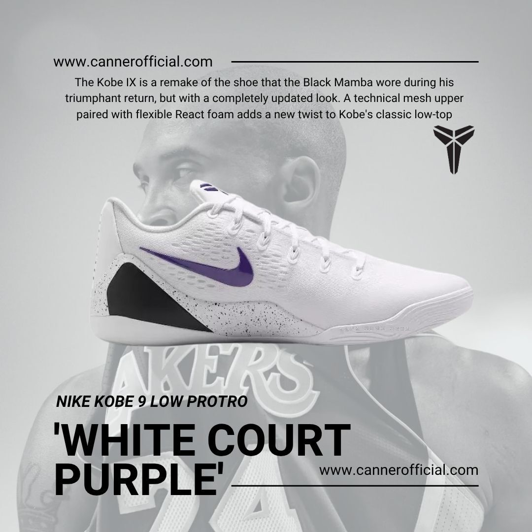 NIKE KOBE 9 ELITE LOW EM PROTRO 白紫男鞋IH1401-100