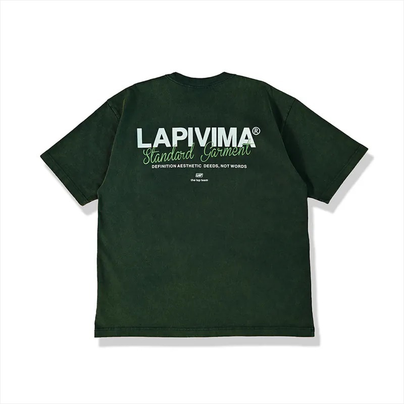 LAPRIMA 夏日多色水洗印花短TEE(素面口袋款)