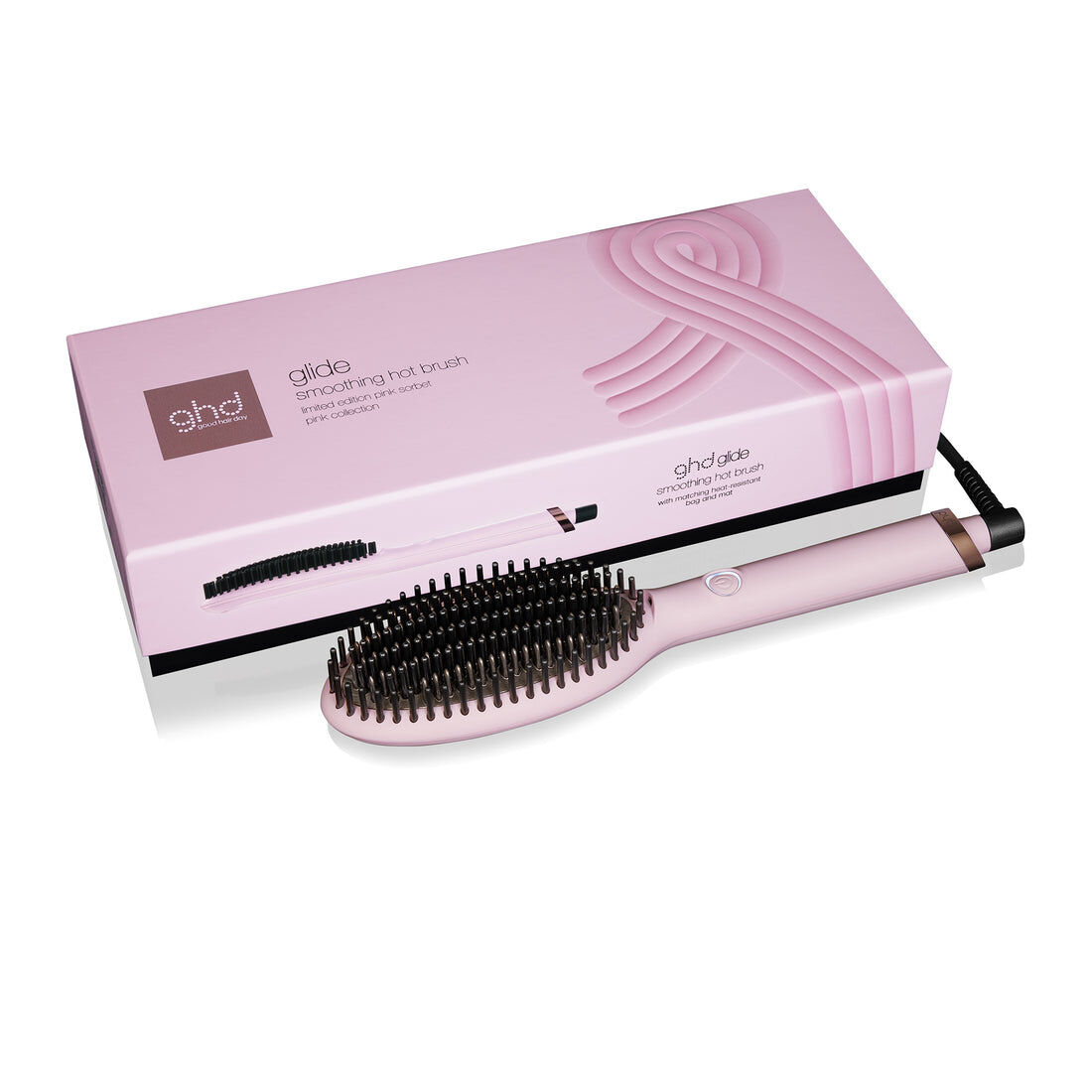 GHD GLIDE專業熱能造型梳–限量版雪葩粉紅色