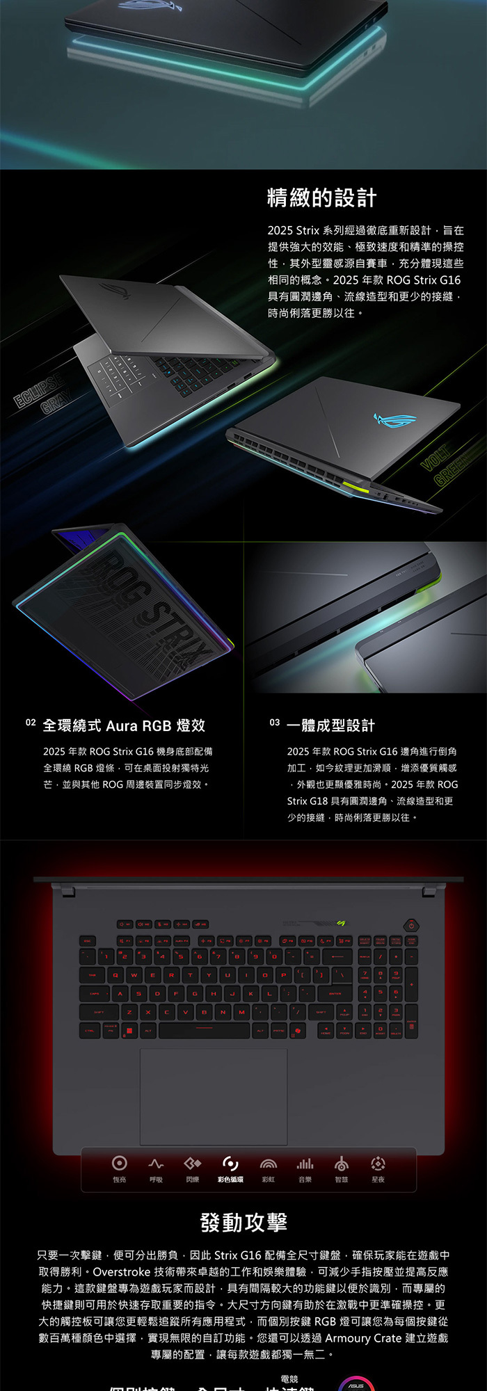 G615LW-0051G275HX-NBL全環繞式RGB燈效