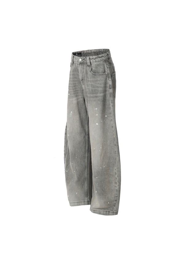 - SIMPLEACTION - 美式街頭重磅水洗彎刀牛仔褲