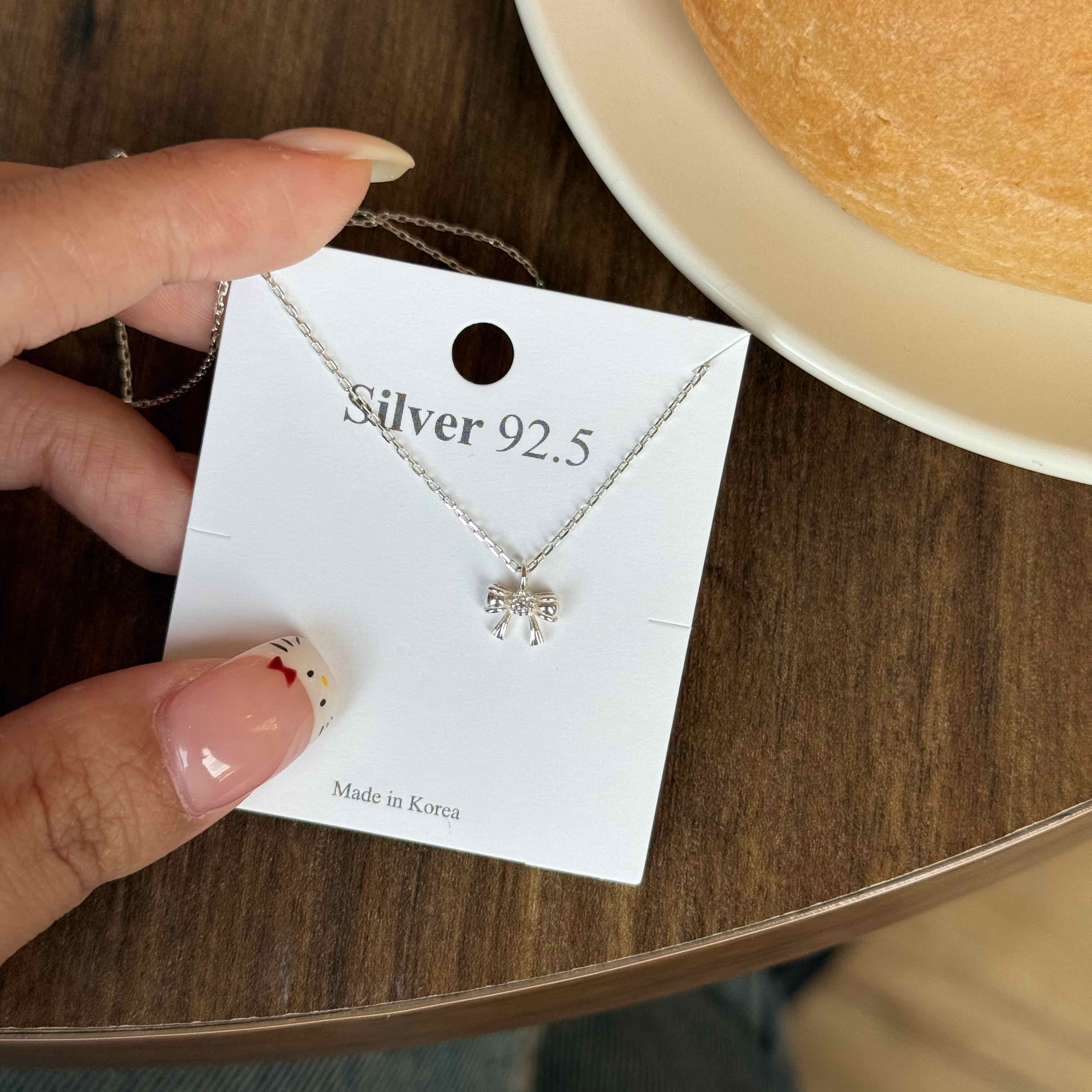 🇰🇷925 silver 細節控蝴蝶結項鍊