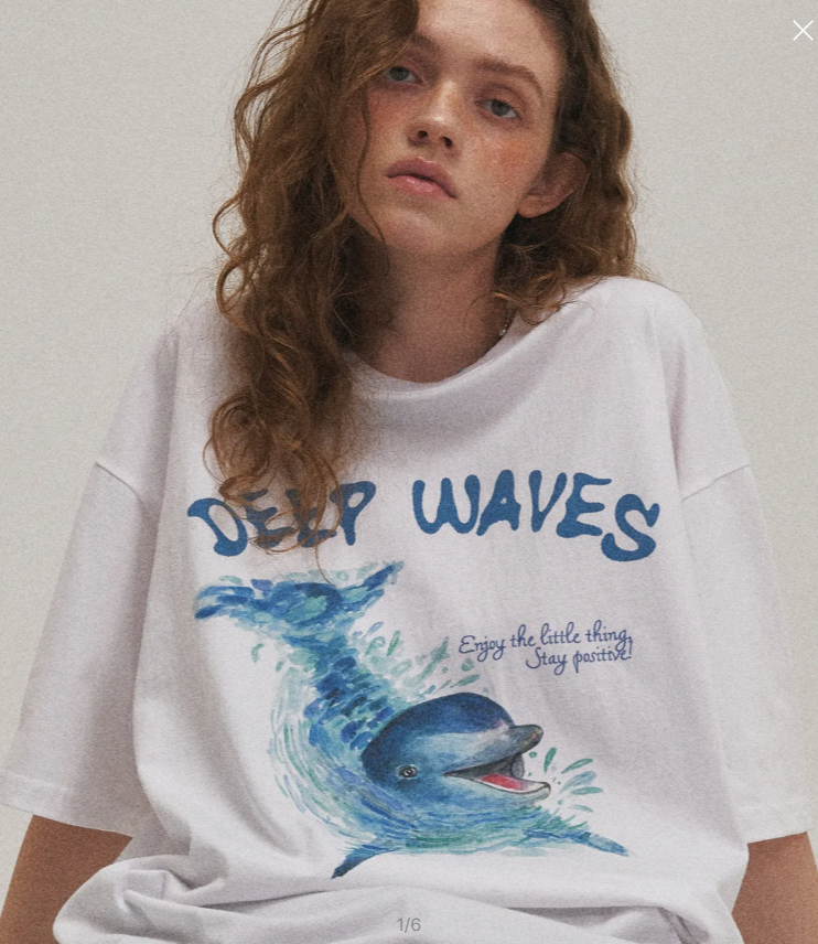CPGN STUDIO / DTP Wave Dolphin Short T-shirt / White /   JUL25
