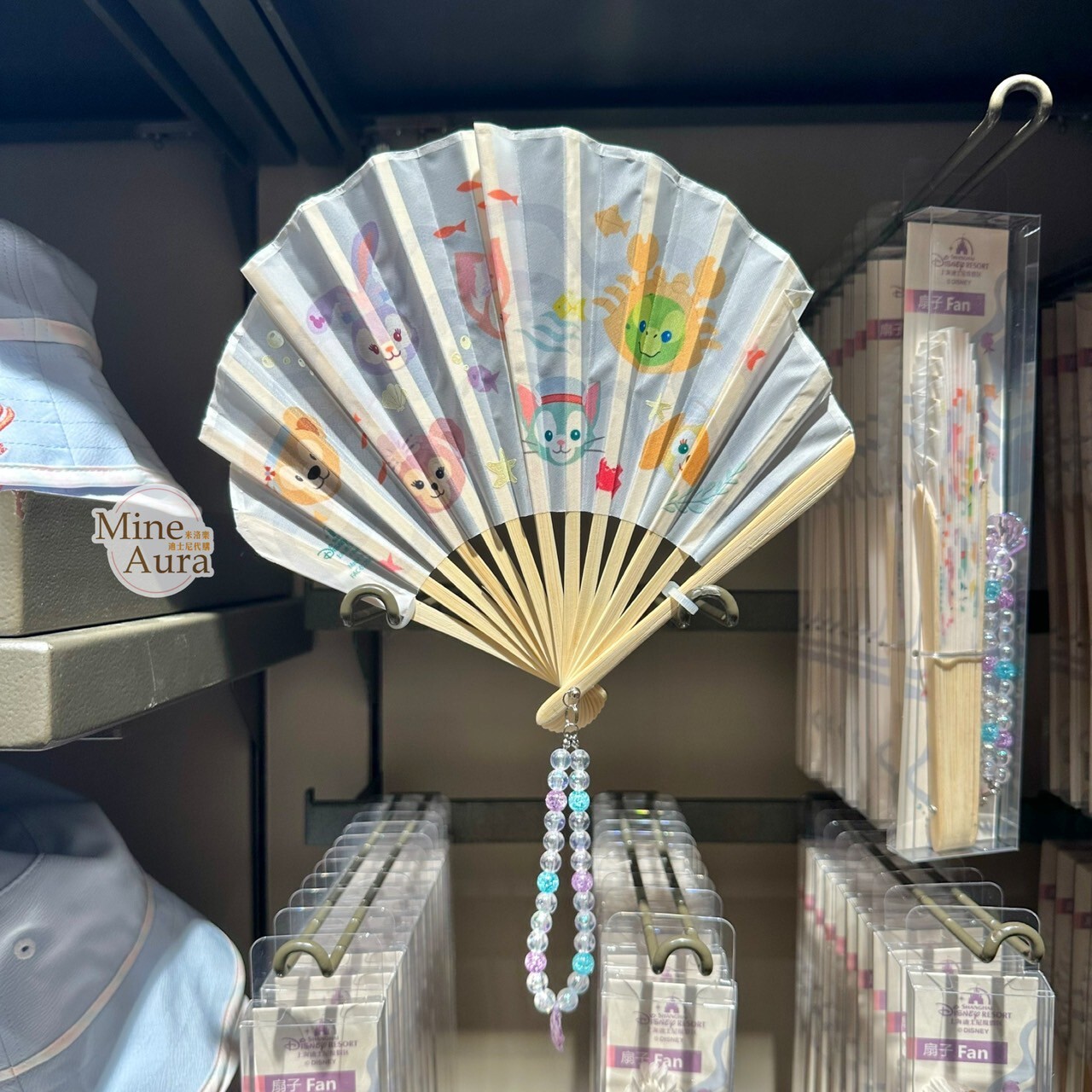 2025 夏日派對 達菲 Duffy 與好友們 圖案 隨身 折疊 扇子 -上海迪士尼樂園