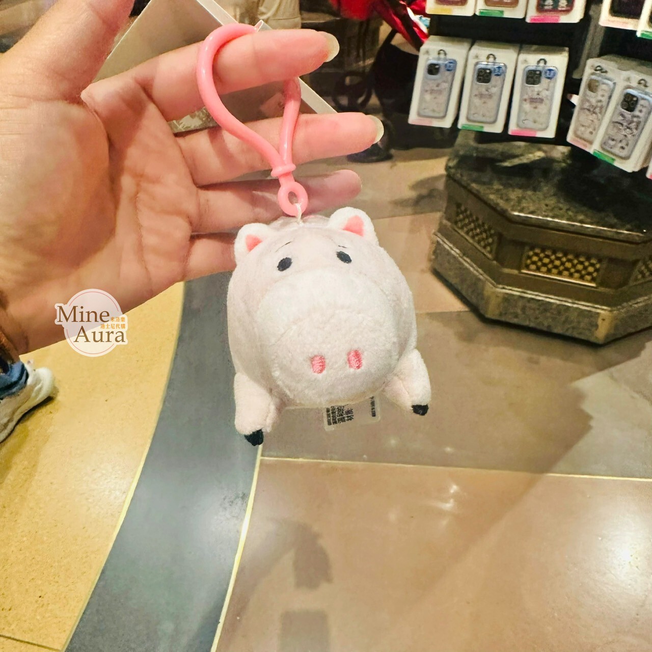 火腿豬 Ham 絨毛造型 鑰匙圈 吊飾 玩具總動員 Toy Story -上海迪士尼樂園