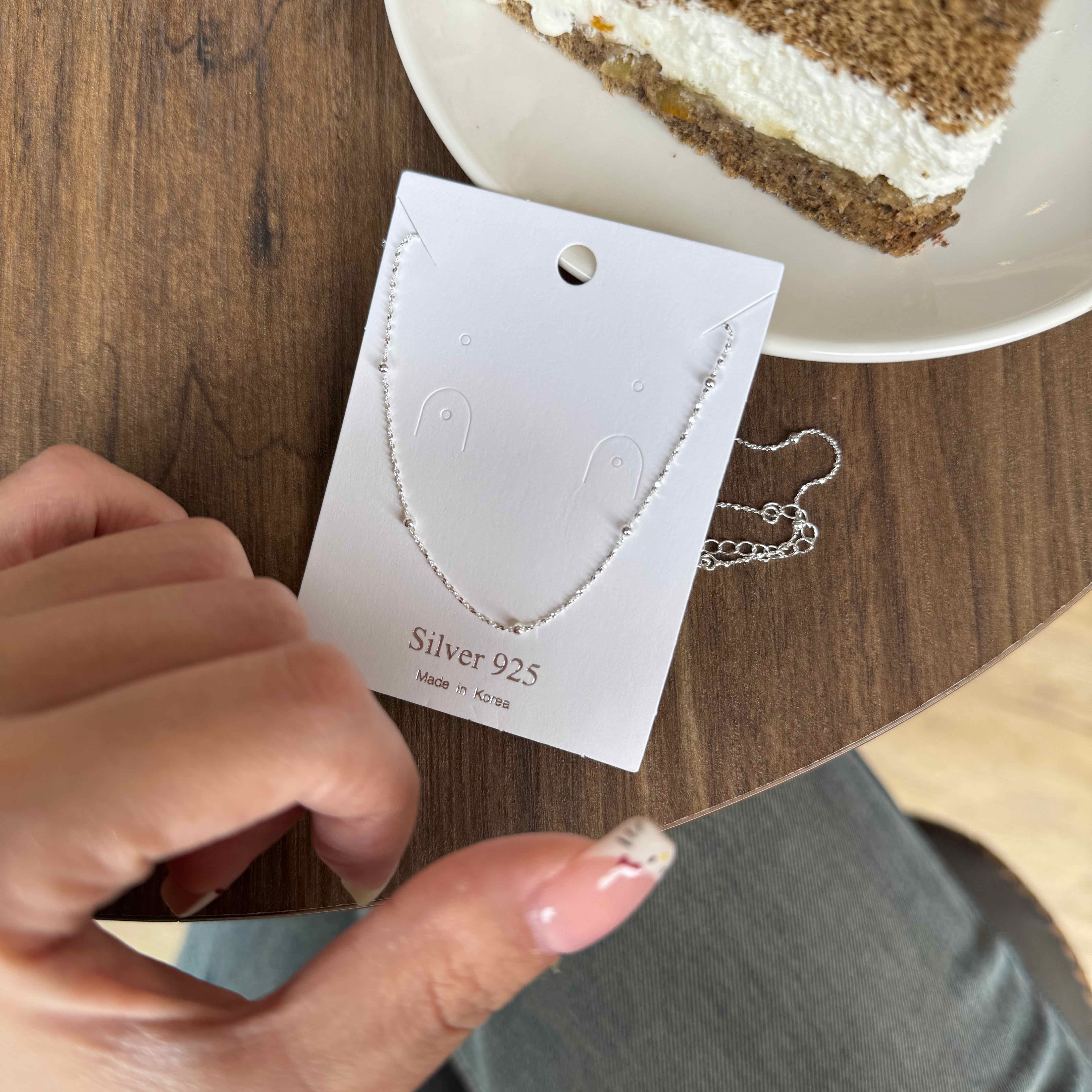 🇰🇷925 silver 素素閃閃的漂亮項鍊