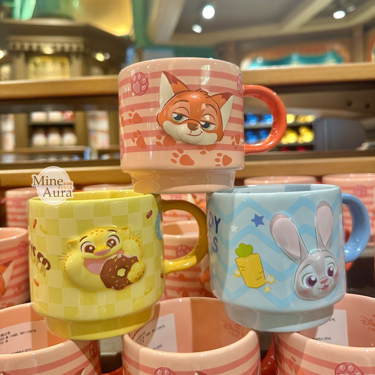 動物方城市 Zootopia Q版 圖案 陶瓷馬克杯 水杯 -上海迪士尼樂園