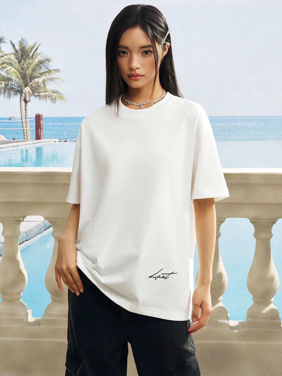 STK SmallTownKid LAST小刺繡  基礎素T 短袖 T