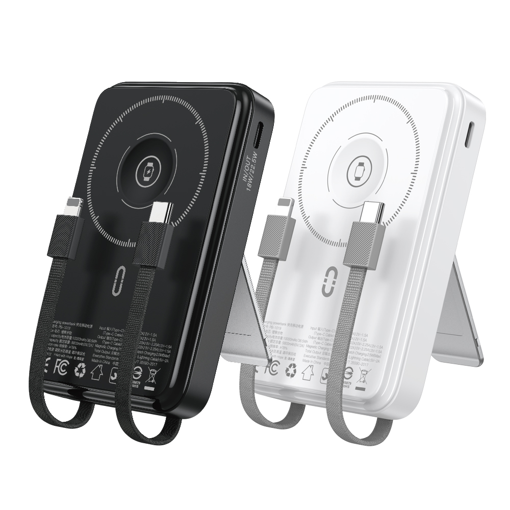 TOTU 拓途 10000mAh Wh 標示 可上飛機 磁吸無線充電支架帶線快充行動電源 PD/QC MagSafe GoStand 國際版