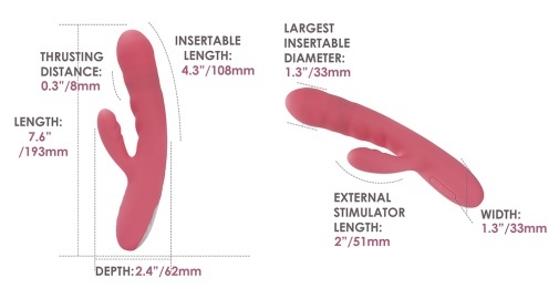 SVAKOM - Avery 抽插式兔耳按摩棒