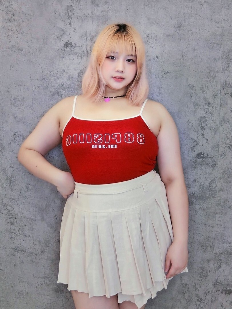 美式撞色帶杯小可愛