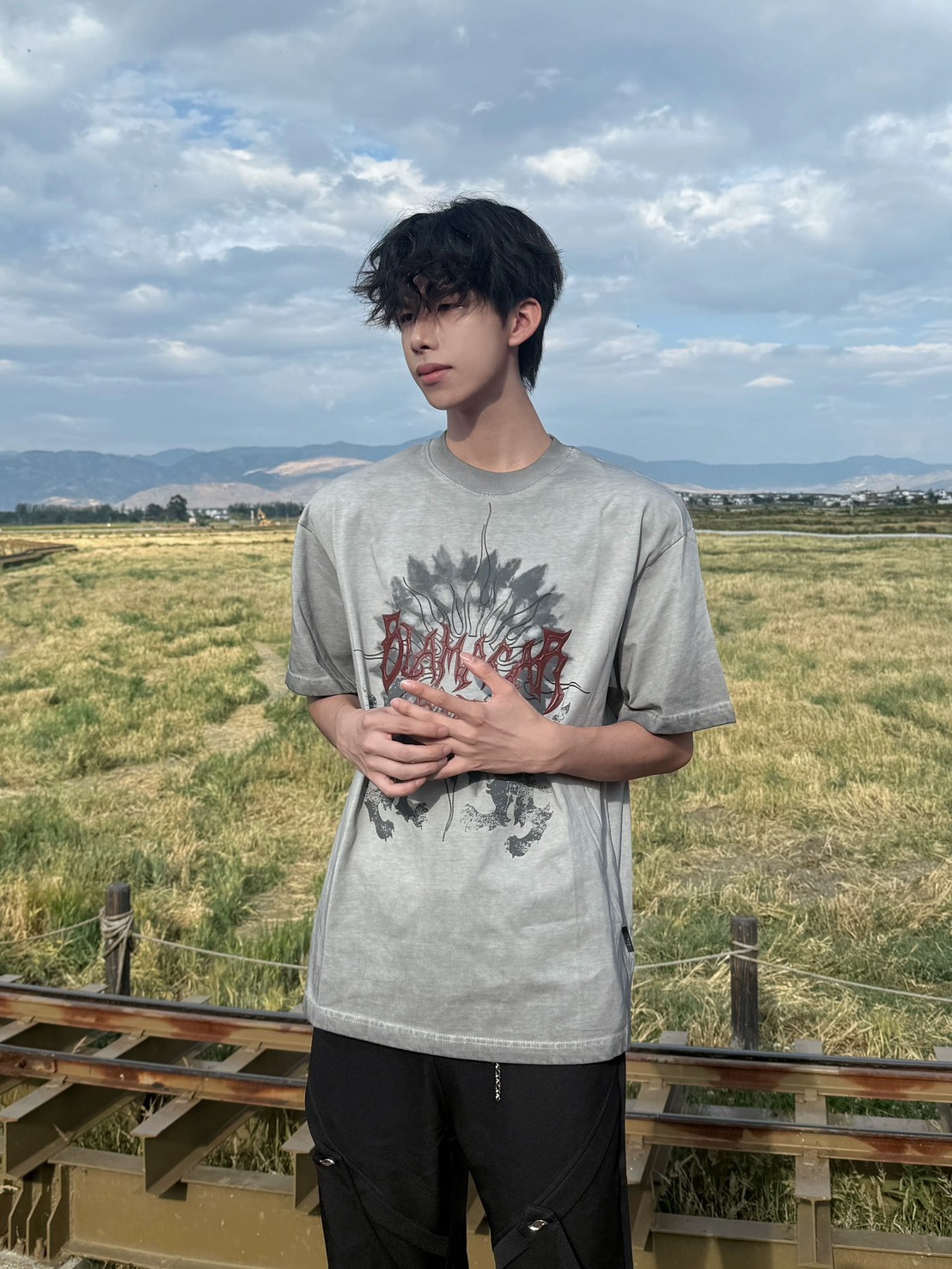 【7月新品 預購】廢土風立體印花短袖 2色 EX-F7189