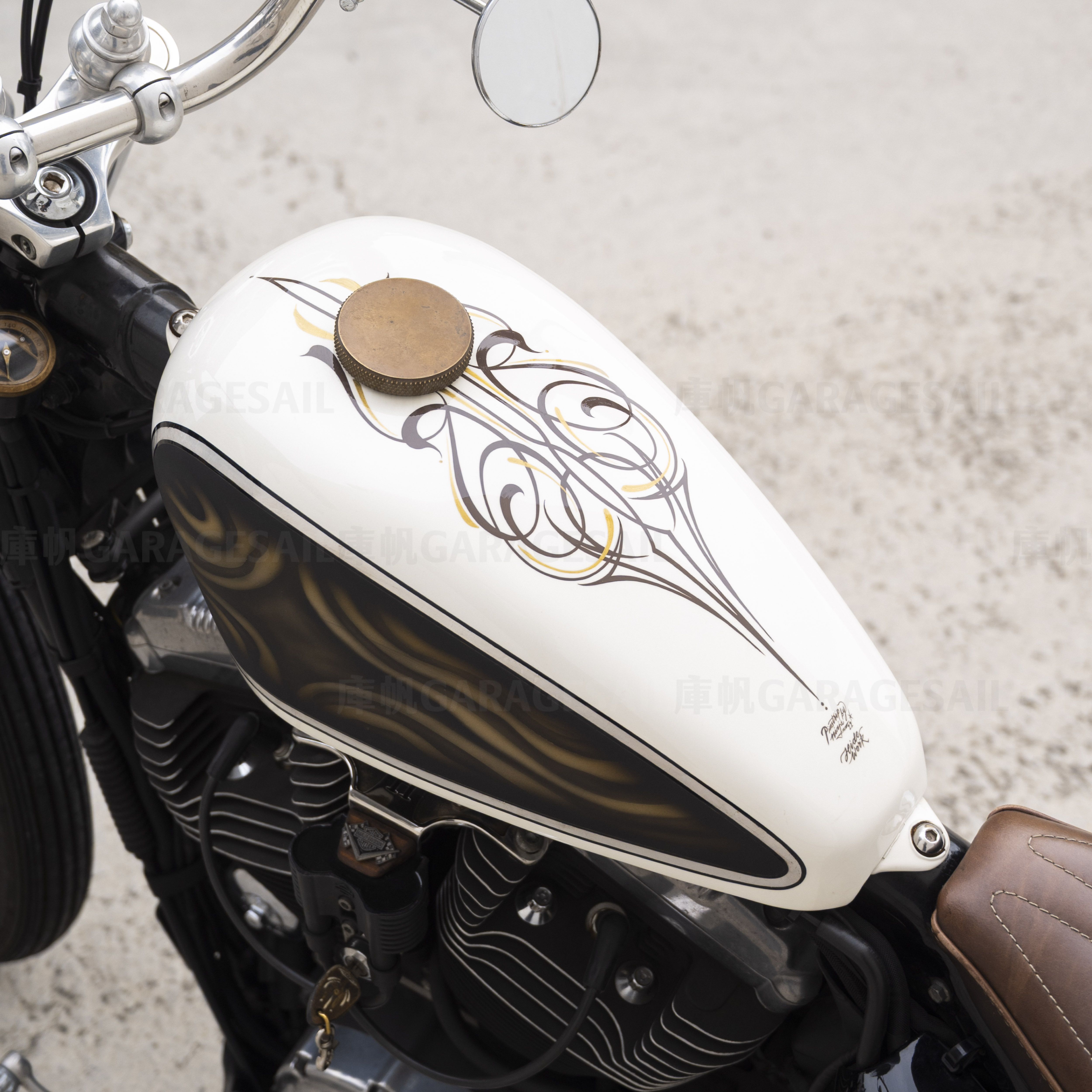 Motone 油箱蓋 滾花 - 黃銅