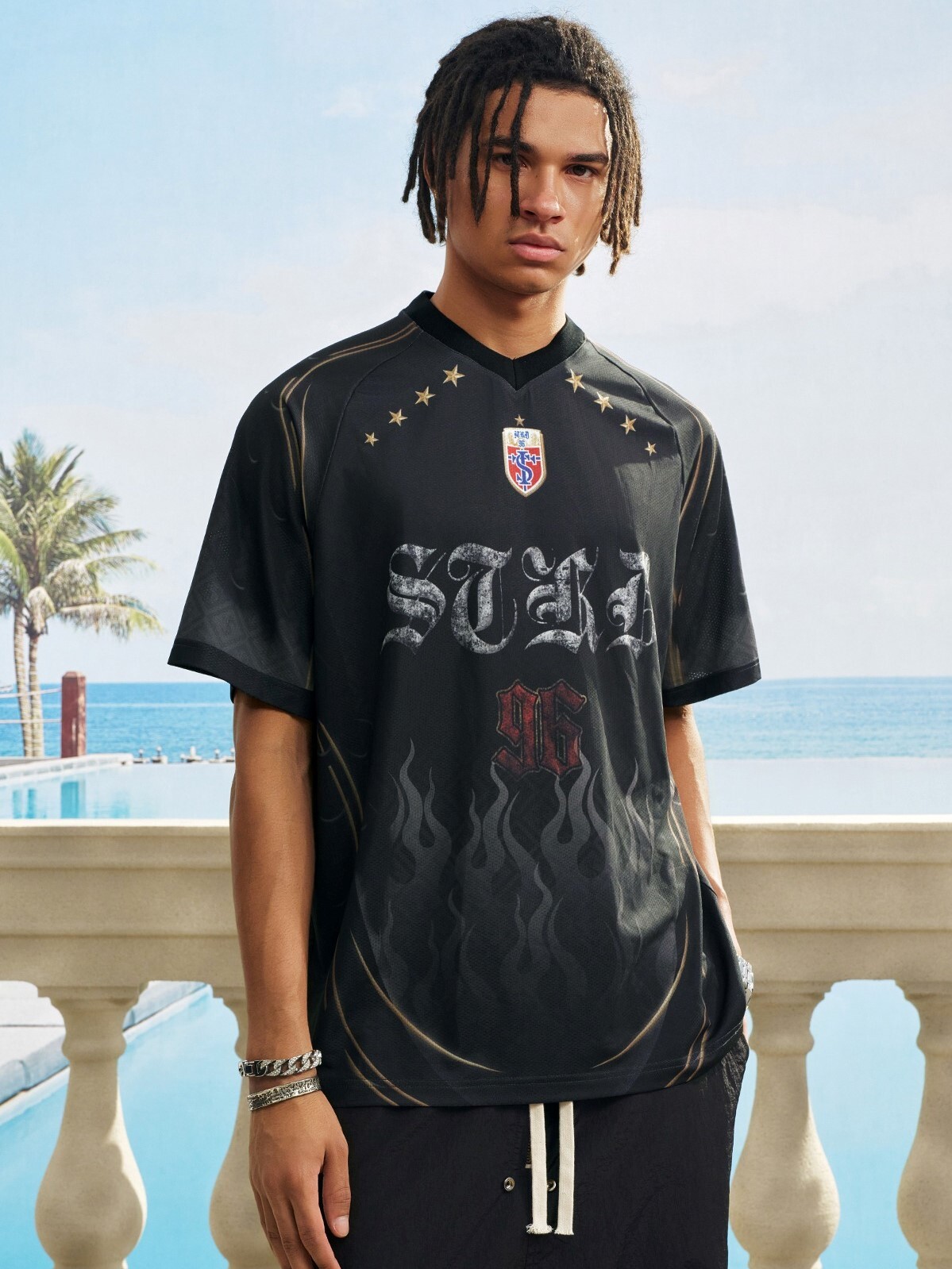 STK SmallTownKid 火焰斑駁 插肩版型 短袖球衣