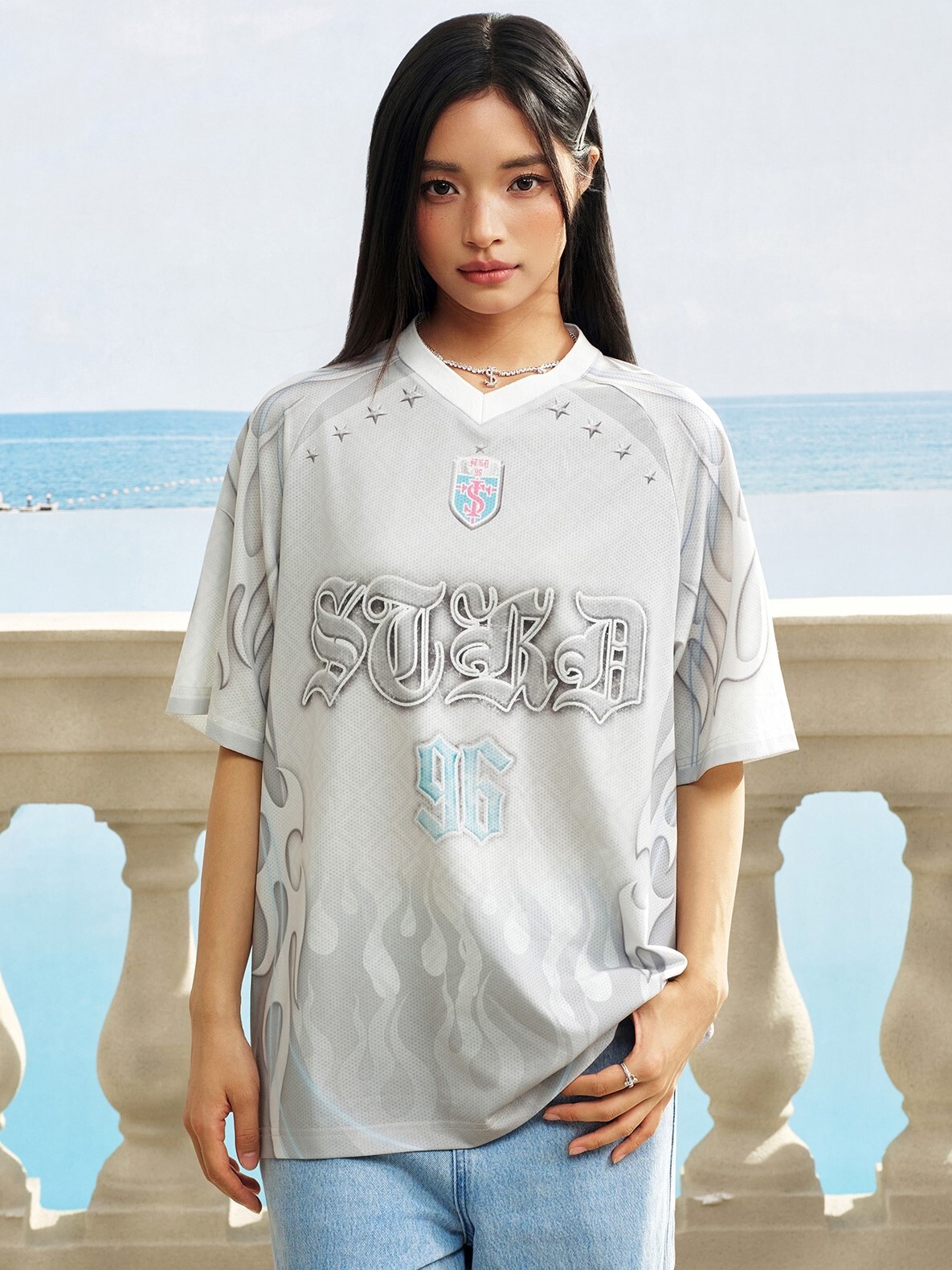 STK SmallTownKid 火焰斑駁 插肩版型 短袖球衣