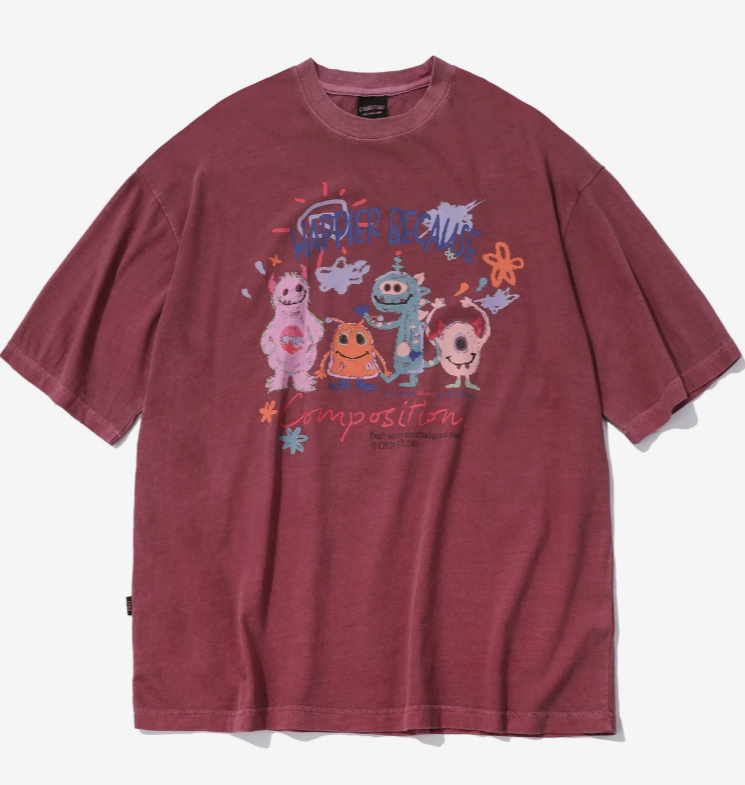 CPGN STUDIO / Happy Day Pigment Short T-shirt / Dusty Pink /  JUL25