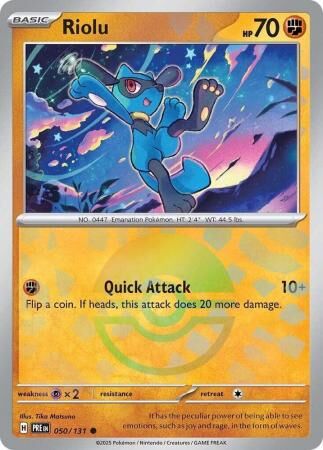 Riolu - 050/131 - Common Pokeball Reverse Holo