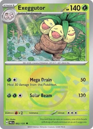 Exeggutor - 002/131 - Uncommon Pokeball Reverse Holo