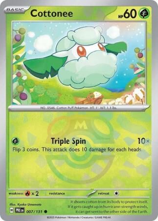Cottonee - 007/131 - Common Master Ball Reverse Holo