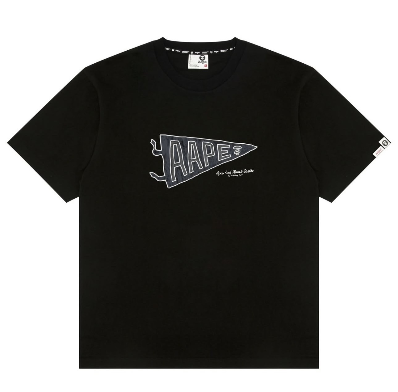AAPE短袖塗鴉旗 黑白