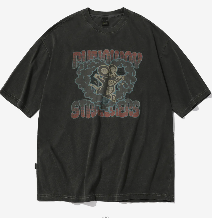 CPGN STUDIO /Runaway Charlie Pigment short T-shirt / Smokeblack /   JUL25