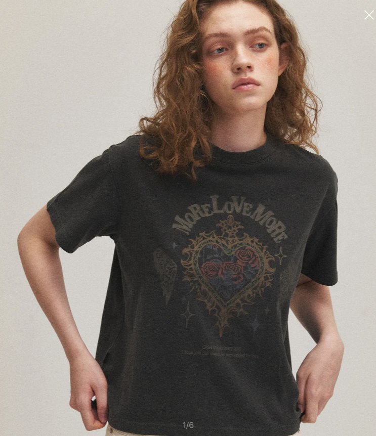 CPGN STUDIO / MORE LOVE Pigment short T-shirt / smoke black /  JUL25