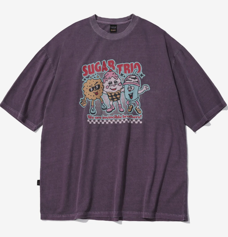 CPGN STUDIO / Sugartrio Pigment Short T-shirt / Ash Purple /   JUL25